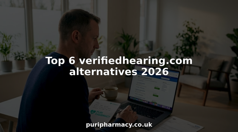 Man comparing ear care clinic options on tablet