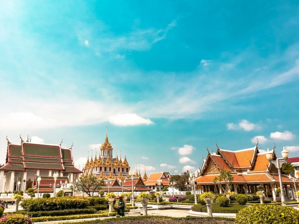 Temple buildings in Bangkok, Thailand